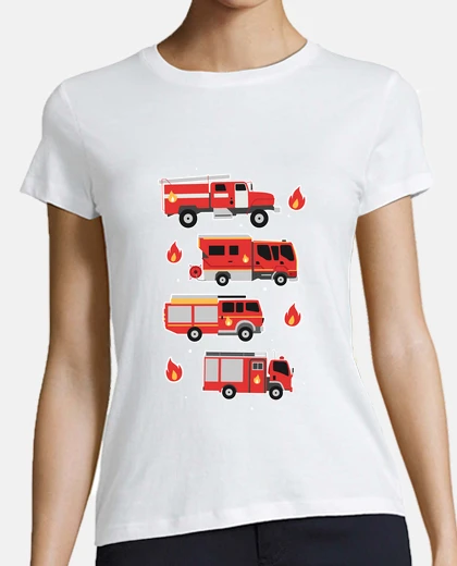 Playera camiones de bomberos