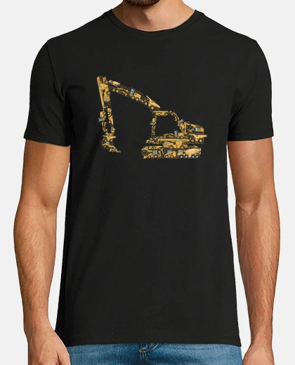 Tee-shirt camions de construction d39excavatrice