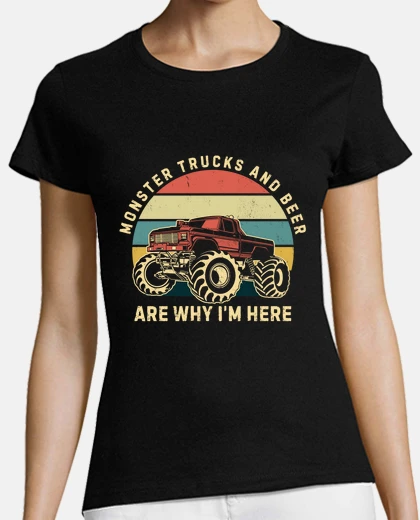 Tee-shirt camions monstres et bière