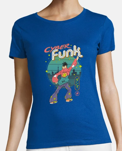 Playera camisa cyber funk mujer