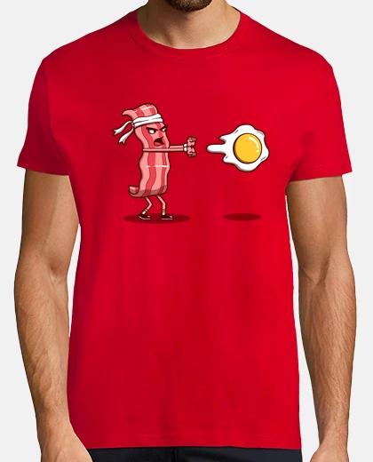 Camiseta camisa de combate de tocino para hombre