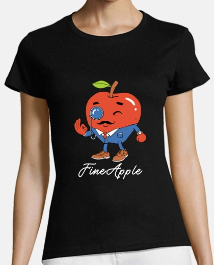 Camiseta camisa de manzana fina para mujer