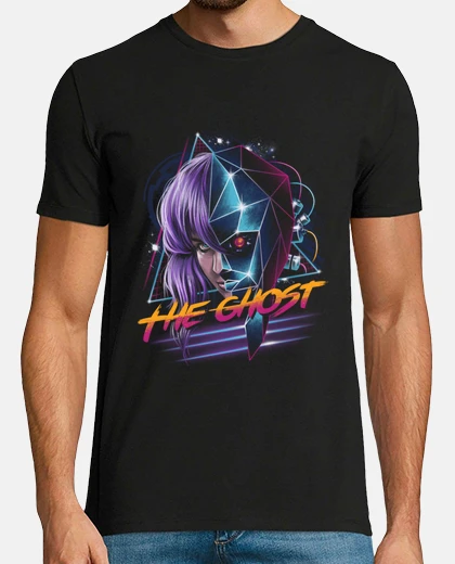 Camiseta camisa para hombre del negro fantasma cibernético