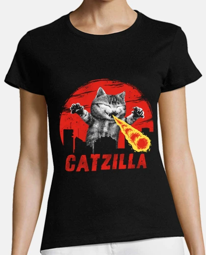 Playera camisa para mujer catzilla