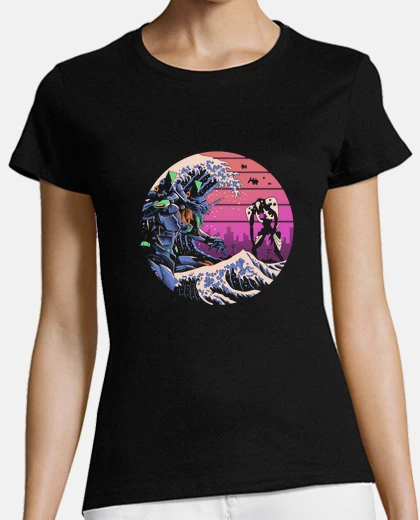 Camiseta camisa retro wave eva para mujer