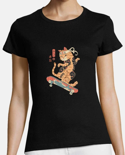 Playera camisa skatana para mujer