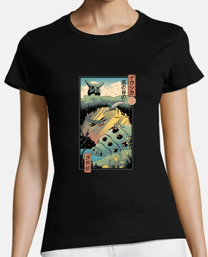 Playera camisa ukiyo e wind valley mujer