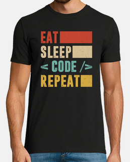 camisa de ingeniería de software comer dormir código repetir ingeniero de software regalo tee progra