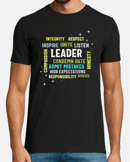 camisa de liderazgo líder integridad unir inspirador motivador jefe gerente apreciación líder del eq