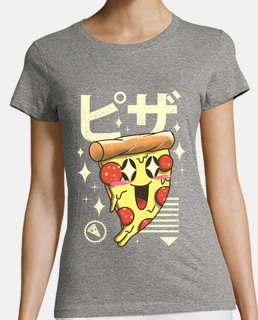 camisa de pizza kawaii para mujer