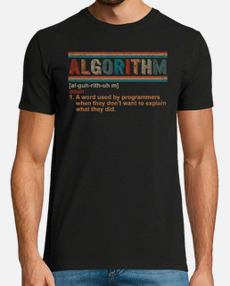 camisa del sustantivo del algoritmo camiseta de la definición del algoritmo regalo del programador c