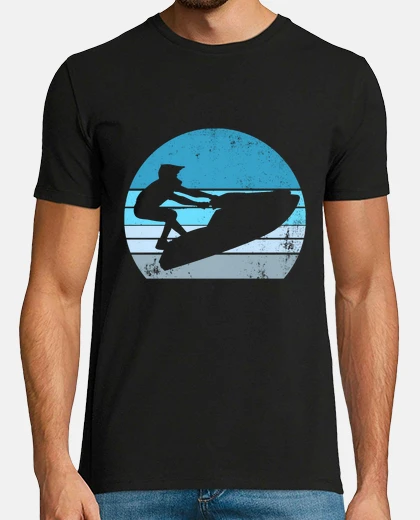 Camiseta camiseta amante del esquí acuático vintage retro moto acuática playa atlética deportes de verano esq