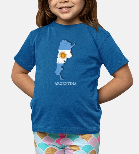 CAMISETA ARGENTINA KID MAPA 3D BANDERA NOMBRE