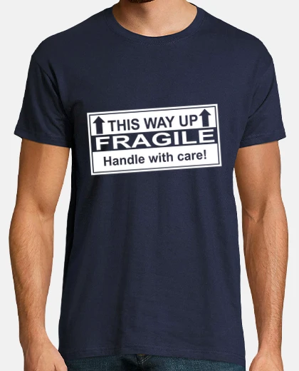 Camiseta Camiseta azul marino Fragile, Hombre, Calidad extra