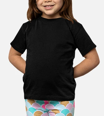 camiseta basica negra nino manga corta