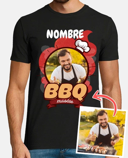 camiseta bbq master foto personalizable