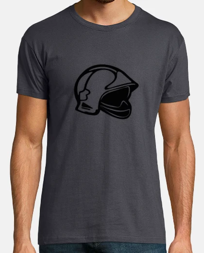 Camiseta Camiseta Casco Bombero F1 Gris