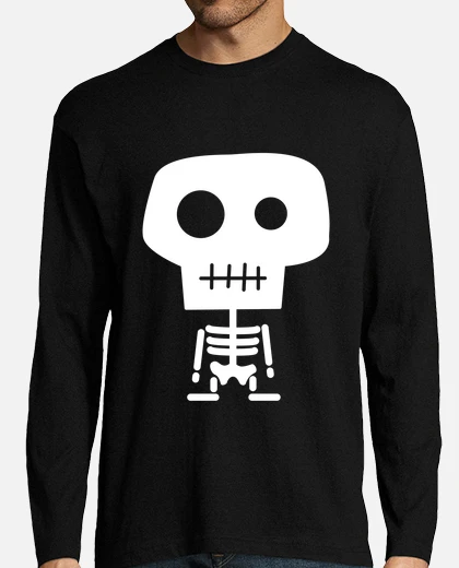 Playera camiseta chico manga esqueleto varios colores