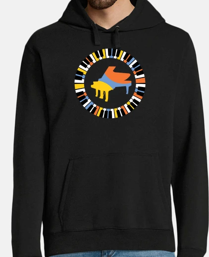 Sudadera camiseta circular colorida del piano
