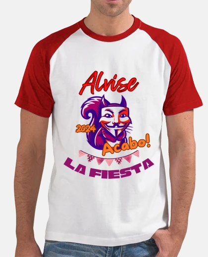 Camiseta Camiseta de beisball colores Alvise acabo la Fiesta