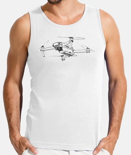Camiseta Camiseta de drone  sin mangas, blanca