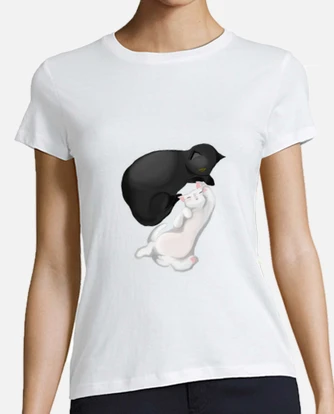 Camiseta gatos mujer hotsell