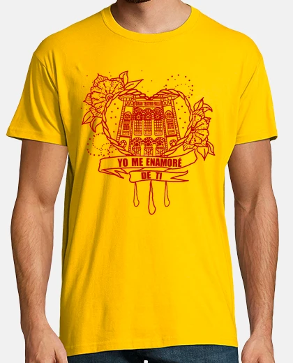 Camiseta Camiseta de hombre Corazón Yo me enamore de ti Burdeos