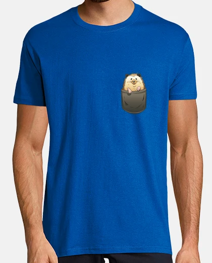 Camiseta camiseta de hombre erizo en el bolsillo de la camiseta de diseño del artista para trabajar para prot