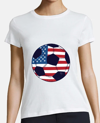 Playera camiseta de mujer para apoyar el diseño del coleccionista jo de la camiseta y el balón del equipo de