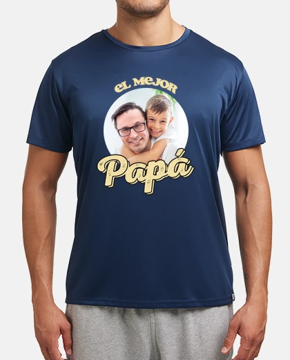 Camiseta camiseta deportiva el mejor papá foto personalizable