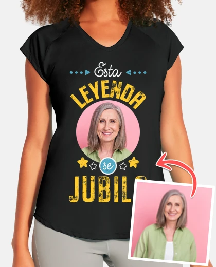 camiseta deportiva esta leyenda se jubila foto personalizable