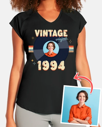 camiseta deportiva vintage 1994 foto personalizable