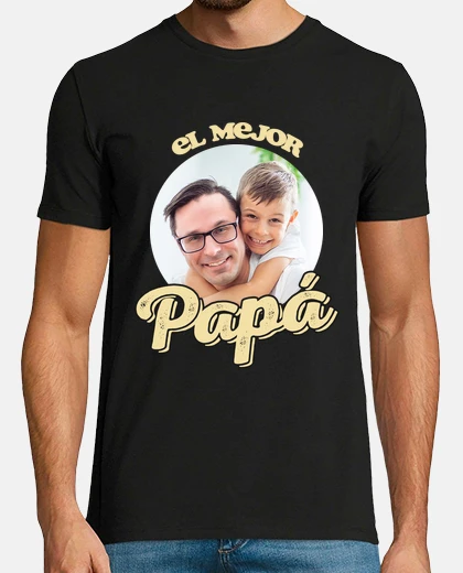 camiseta el mejor papá foto personalizable regalos día del padre personalizados