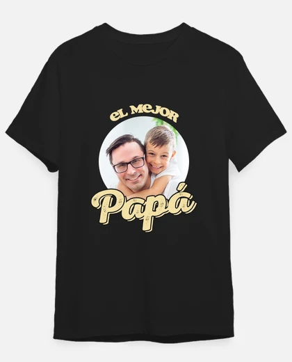 Camiseta el mejor papá foto personalizable regalos día del padre