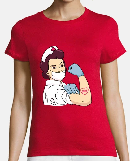 Playera Camiseta enfermera fuerte