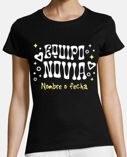 camiseta equipo novia nombre personalizable