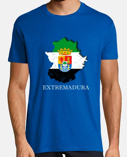 CAMISETA EXTREMADURA MAN MAPA 3D BANDERA NOMBRE