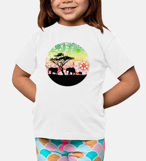 Ropa Camiseta Familia Elefantes, Niñe