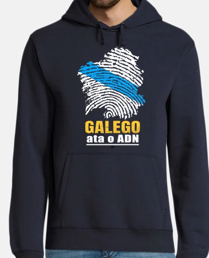 Sudadera camiseta GALEGO ata o ADN. Mapa Galicia