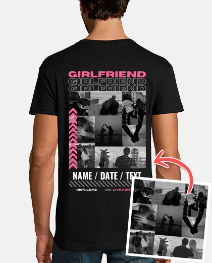 Playera Camiseta girlfriend con foto personalizable