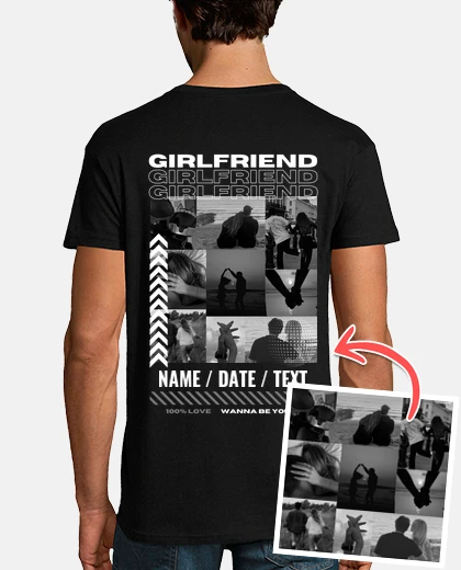 Playera Camiseta girlfriend con foto personalizable