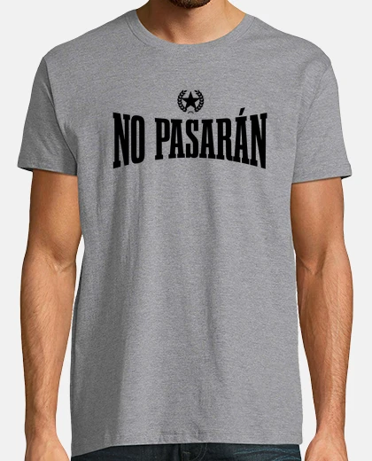 Playera Camiseta gris h - No pasaran negro