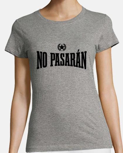Playera Camiseta gris m - No pasaran negro