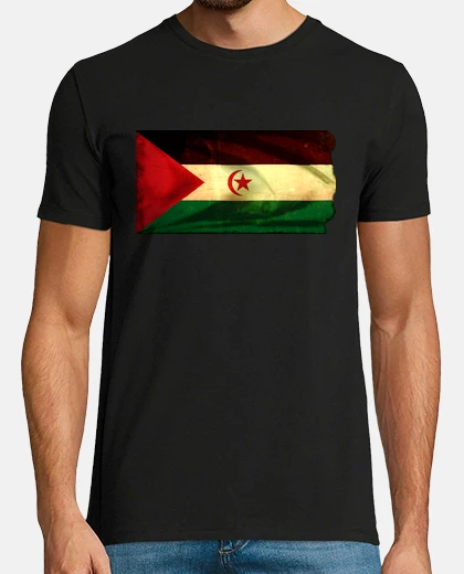 Camiseta Camiseta hombre bandera Sahara
