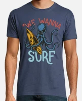 Camiseta surfing retro pulpo vintage usa surf. laTostadora