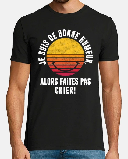 Camiseta camiseta hombre estoy de buen humor chistoso no cagar