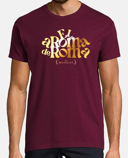 Camiseta hombre logo dorado