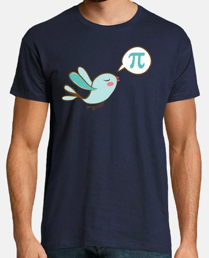 Camiseta CAMISETA HOMBRE PÁJARO NÚMERO PI HUMOR MATEMÁTICAS