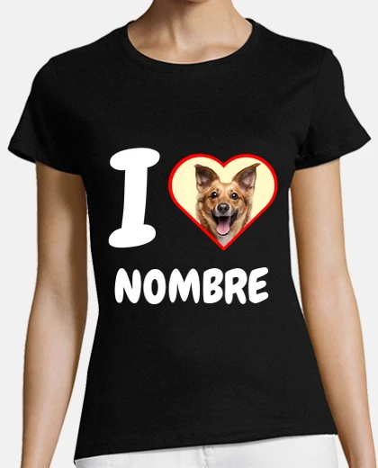 camiseta i love foto texto personalizable