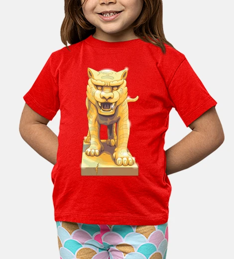 Ropa camiseta infantil - escultura de tigre